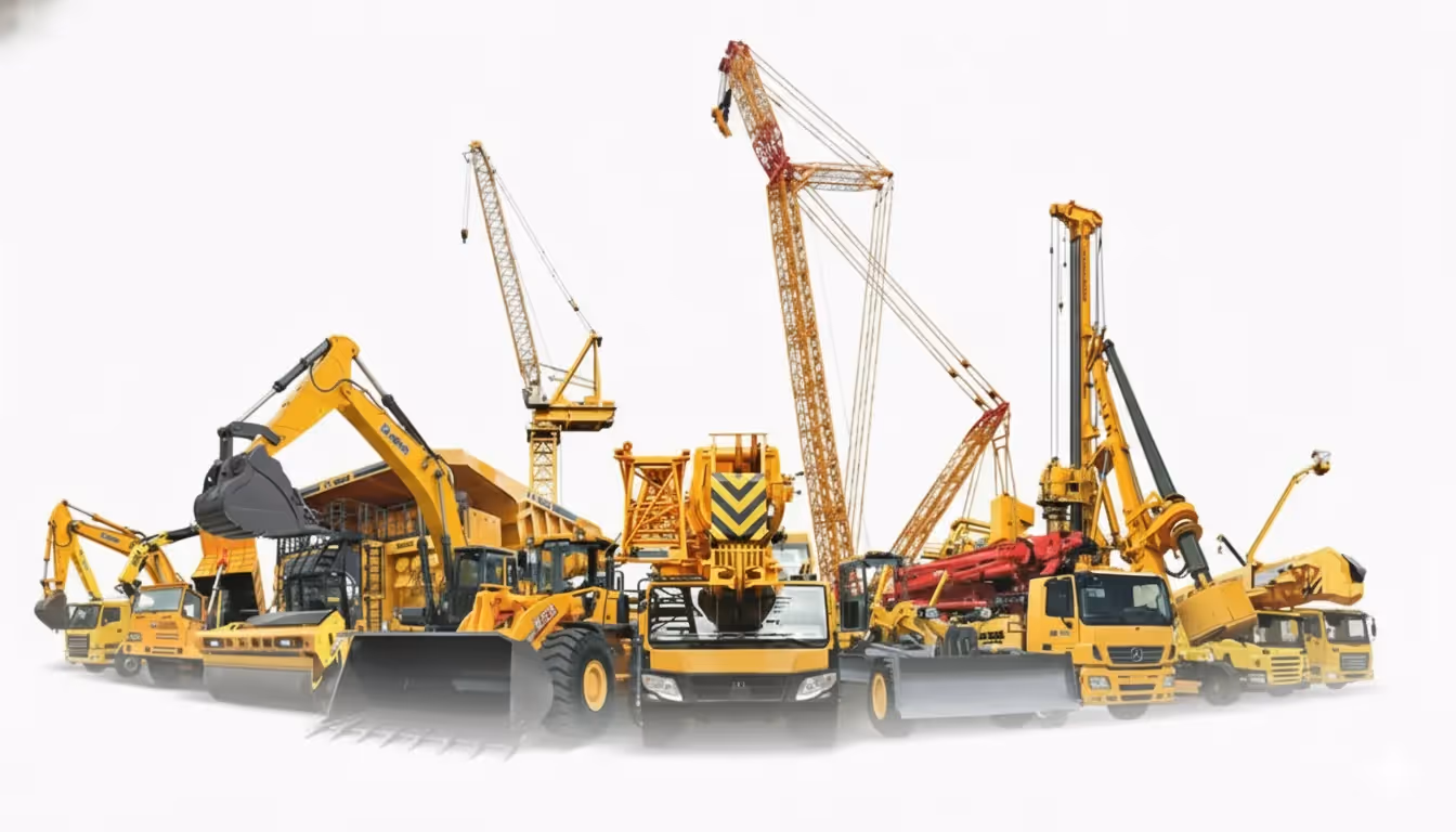 Heavy machinery in construction industry